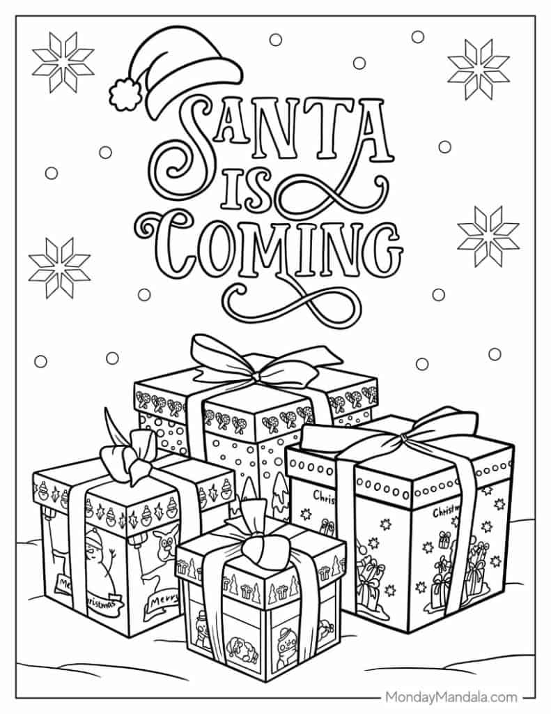 1,000 christmas coloring pages (free pdf printables)